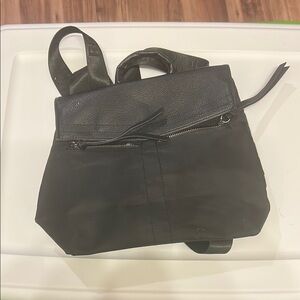 Black Leather accent Backpack